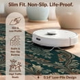 thumbnail image 6 of Design&I 6'x9' Washable Area Rug Sleek Flatweave Pet Friendly Gothic Floral Damask Wildlife Repeat With Scroll Frame Vintage Moth Refined for Queen Size Bedroom, Under Bed, 6 of 7