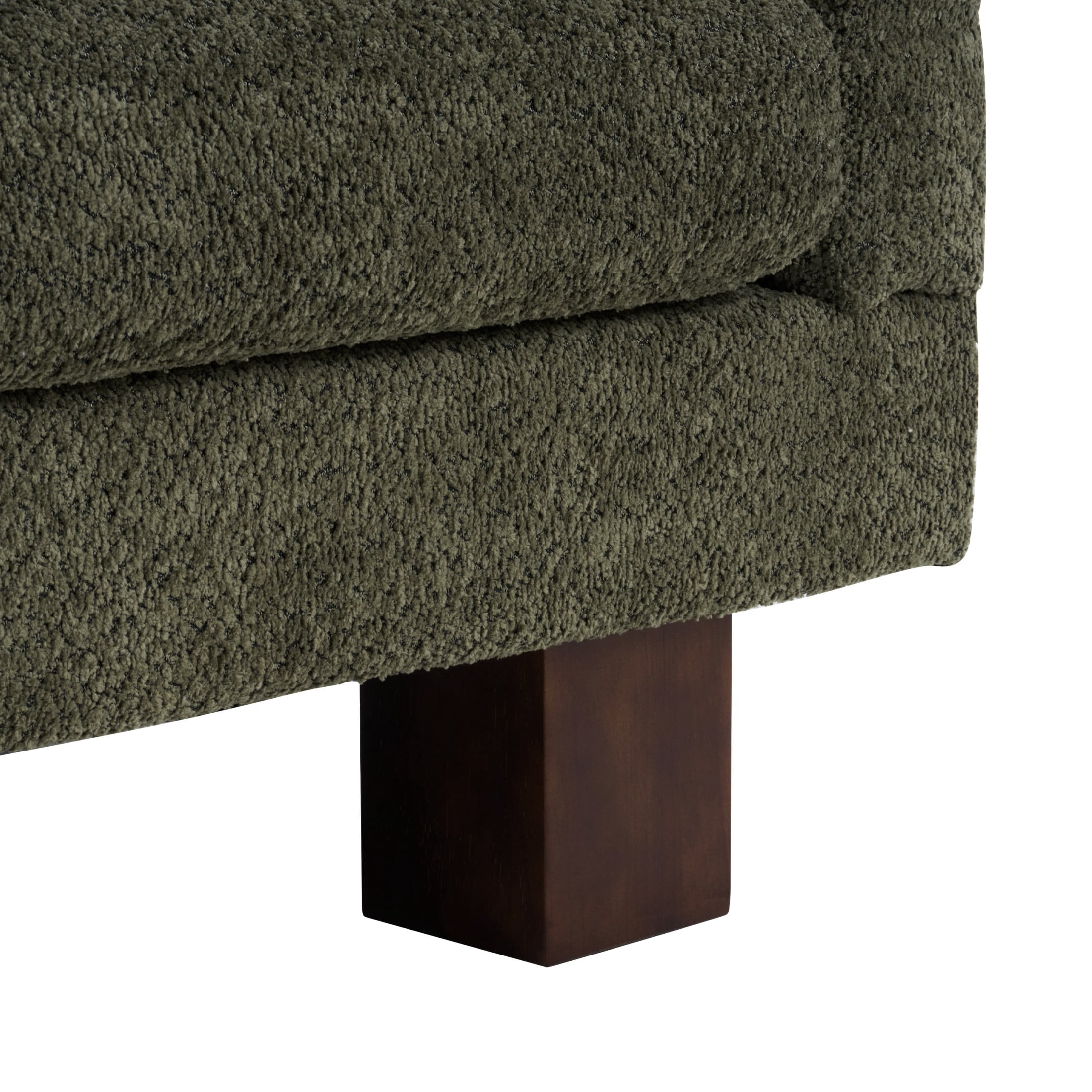 Christopher Knight Home Modern Boucle Loveseat Sofa, 2-Seater Upholstered Couch with Biscuit Back, Green