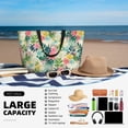 thumbnail image 5 of Xecao Tropical Flowers for versatile beach bag for women includes zipper pockets and waterproof material, ideal for vacations and adventures., 5 of 7