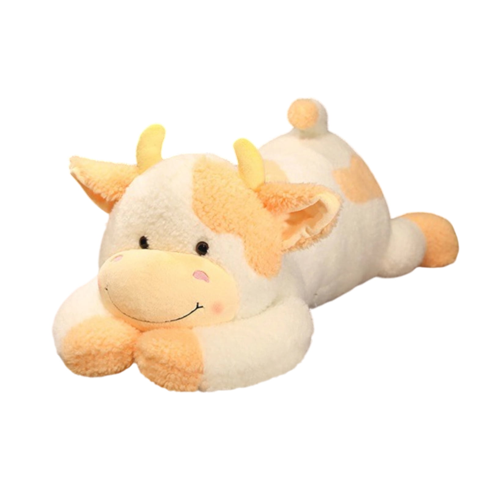 Wizlet Cow Weighted Stuffed Animals, Large Weighted Plush Animal, Cute Plush Toy Pillow, Soft Kawaii Plushie Gifts for Birthday Christmas 35.4in (Yellow)