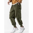 thumbnail image 4 of Men Solid Color Hippie Style Loose Baggy Jogger Pants, 4 of 5
