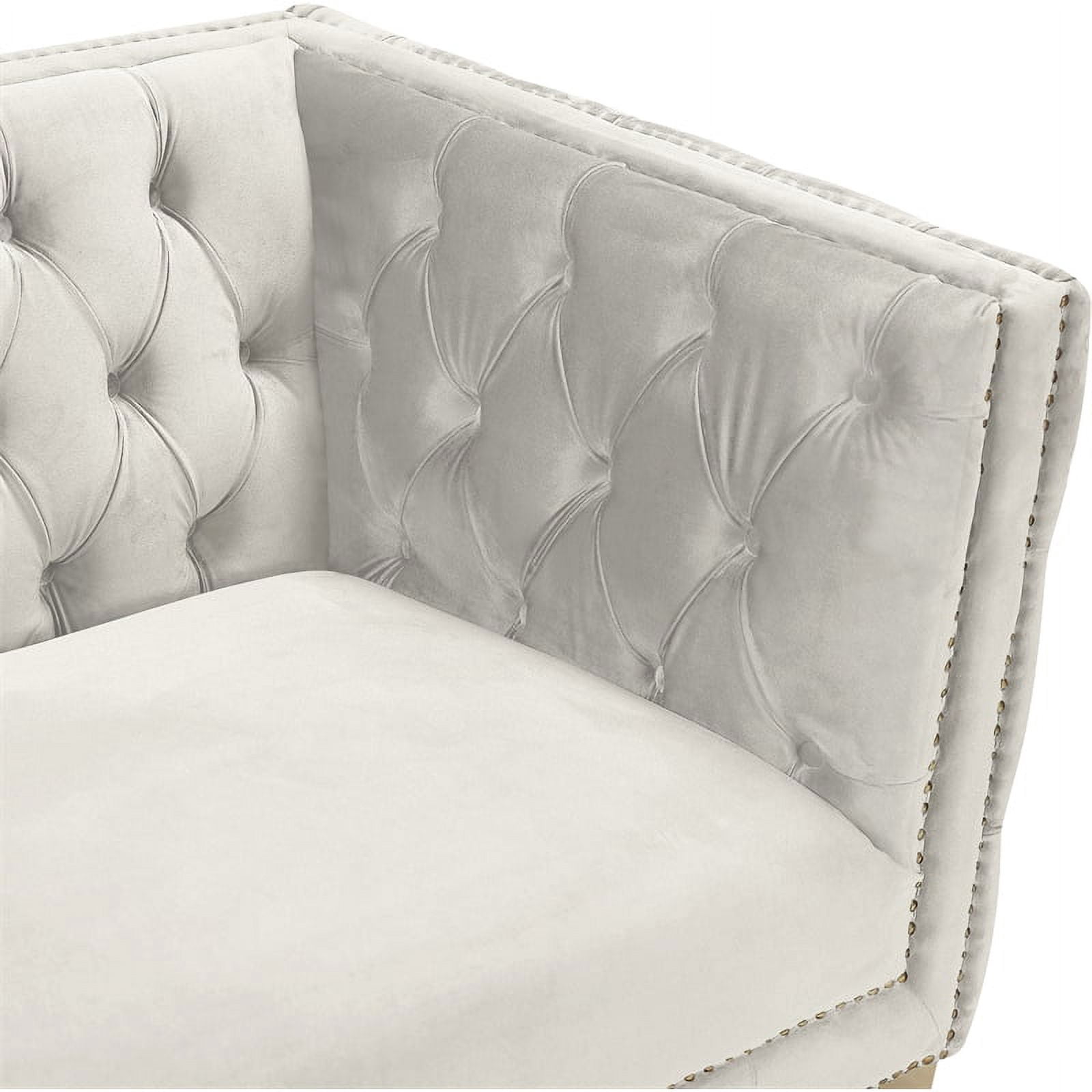 Meridian Furniture Michelle Cream Velvet Sofa
