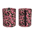 thumbnail image 2 of Wukai Trendy Floral Print Car Trash Can - Easy to Clean Hanging Garbage Bin - Removable Liner - Leak-Car Garbage Can - Waterproof Trash Can for Car and SUV, 2 of 7