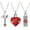 Red, variant on 3 Pack Birthstone Cross & Heart & Cylinder Urn Necklaces for Ashes Cremation Crucifix Keepsake Memorial Pendant Necklace Cremation Jewelry Urn Necklaces for Ashes