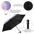 thumbnail image 4 of JSTEL Tie Dye Shibori Print Flower Folding Umbrella for Rain Sun Travel Mini Lightweight Compact Umbrellas, 4 of 5