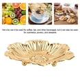thumbnail image 3 of BANDEJA REDONDA PARA SERVIR TURCA, Material de Hierro, Patrón en Alivio Vintage, Uso Versátil, Bande para Servir Café y Té Con Bola de Soporte Redonda para Joyeríaoro, 3 of 7