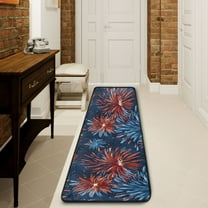 Ryvnso Artistic Fireworks Hallway Runner Rugs Floor Carpet Non Slip Entryway Mat 2' x 6'