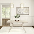thumbnail image 2 of Plank+Beam Verso Rectangular Dining Table, 60" Solid Wood Kitchen & Dining Room Table, White Sand, 2 of 9