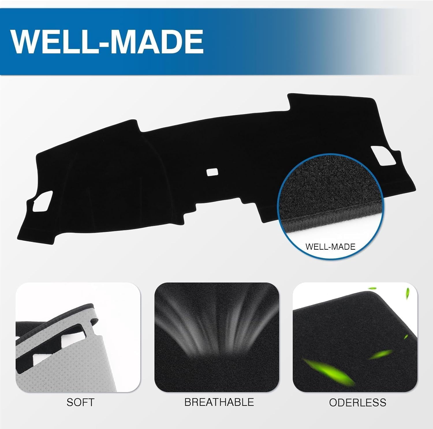 Canvcle Car Dash Cover for Honda CRV CR-V 2023 2024 2025 (EX, EX-L, Sport, Sport Touring) (Without HUD) Non-Slip Center Console Interior Accessories Sunshade No Glare