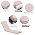 thumbnail image 5 of Perfect Garden 2 Pieces Set Outdoor Patio Chaise Lounge Chair Cushions Replacement Furniture Seat Cushions Chair Pads,Khaki Color, 5 of 7