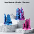 thumbnail image 2 of Filamento Pla De Seda 3Dhojor 1,75 Mm Rojo Azul Filamento De Impresora 3D Pla De Doble Color Coextrusión 2 En 1 Carrete De 1 Kg (2,2 Libras) Filamento De Impresión 3D Precisión Dimensional +/- 0,03 Mm, 2 of 5