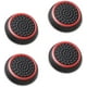 thumbnail image 1 of Tapa de agarre de silicona para joystick analógico (4 paquetes/2 pares, negro/rojo), adecuada para usar con mangos Pro de Ps5/ps4/ps3/ps2/xbox 360/one/switch, R, 1 of 5