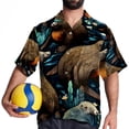 thumbnail image 4 of Platypus Men's Short Sleeve Casual Printed Button Down Beach Shirt Summer Unisex Top, 4 of 6