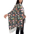 thumbnail image 5 of Cauagu Autumn Fox Owl Print Women Wrap Shawl tassels Scarves Retro Scarf 77.6"X28.3", 5 of 8