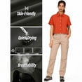 thumbnail image 5 of Saving TASICA Plus Size Women's Button Down Shirts Short Sleeve Blouses Spread Collar Solid Color Shirts Lightweight Quick Dry Workout Athletic Tops for Women with Pocket Moisture Wicking, 5 of 9