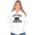 thumbnail image 3 of Let's Get Basted Turkey Day Unisex Fleece Graphic Zip Up Hoodie Brisco Brands 2X, 3 of 5