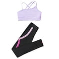 thumbnail image 3 of YIZYIF Girls 2Pcs Sports Suit Activewear Butterfly Print Cropped Tank Top Camisole with Pants Set for Gym Running Workout, 3 of 7