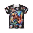 thumbnail image 5 of QEFJNO 3-10Y Kids Boys Pajamas Set 2 PCS Short Sleeve Top and Shorts Pants for Toddler Boys Dinosaur Pjs Summer, 5 of 14