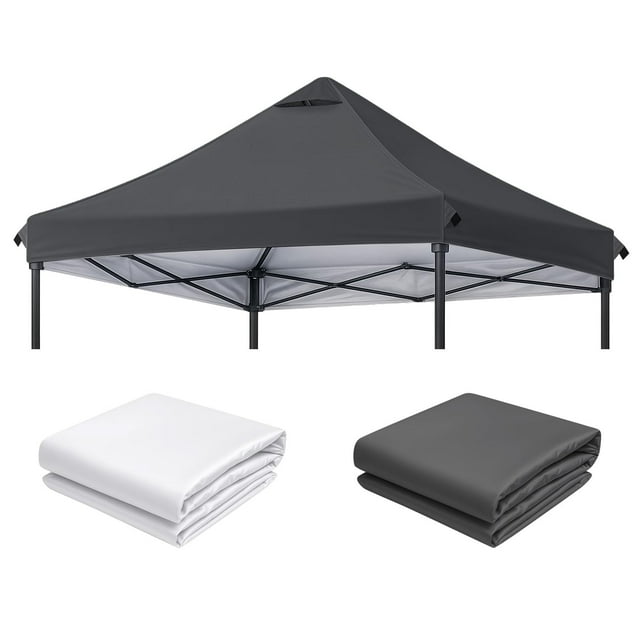 Cubierta de Reemplazo para Carpa 8x8 pies Impermeable de Poliéster Gris