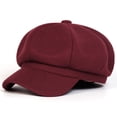 thumbnail image 1 of Gorras de repartidor de periódicos para mujer, sombrero de mezclilla vintage, gorras de repartidor de periódicos de mezclilla, gorra plana, boina de visera, sombrero de pintor de taxista para mujer, 1 of 1