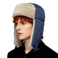 thumbnail image 1 of Breezora Winter Ear Flap Hat For Extreme Weather Windproof Cold Proof Ski Mask With Fleece Lining For Men And Women L Size Blue, 1 of 8