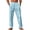 #01Light Blue, variant on Men's Casual Linen Pants Loose Fit Elastic Waist Drawstring Lightweight Pant Summer Beach Trousers Blue 3XL
