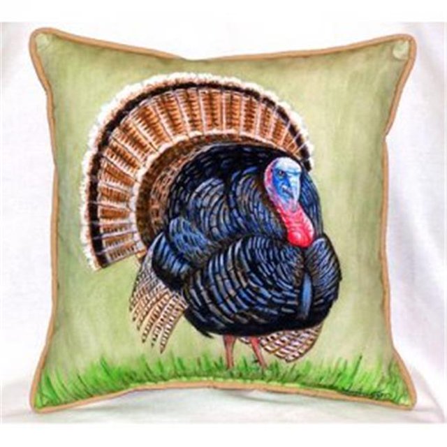 Betsy Drake ZP512 Dinde Sauvage Coussin Intérieur et Extérieur- 22 x 22 Po.