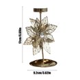 thumbnail image 4 of Candelabros de metal para velas votivas navideñas, adornos para mesas navideñas, candelabros con forma de copo de nieve, candelabros para el hogar, bodas, fiestas, decoración de mesas, 4 of 5