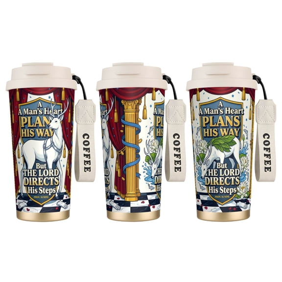 1pc Christianity thermos, 18oz Inspirational Scripture Mug for Men, Leak-proof
