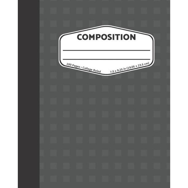 Composition Gray Boxes College Ruled Composition Notebook