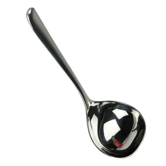 VONKY Stainless Steel Serving Spoon Mirror Finish Large Soup Scoop Buffet Banquet Party Dinner Tableware, Short Handle