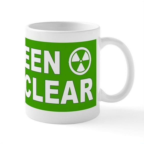 CafePress - Go Green, Go Nuclear Mug - 11 oz Ceramic Mug - Novelty Coffee Tea Cup