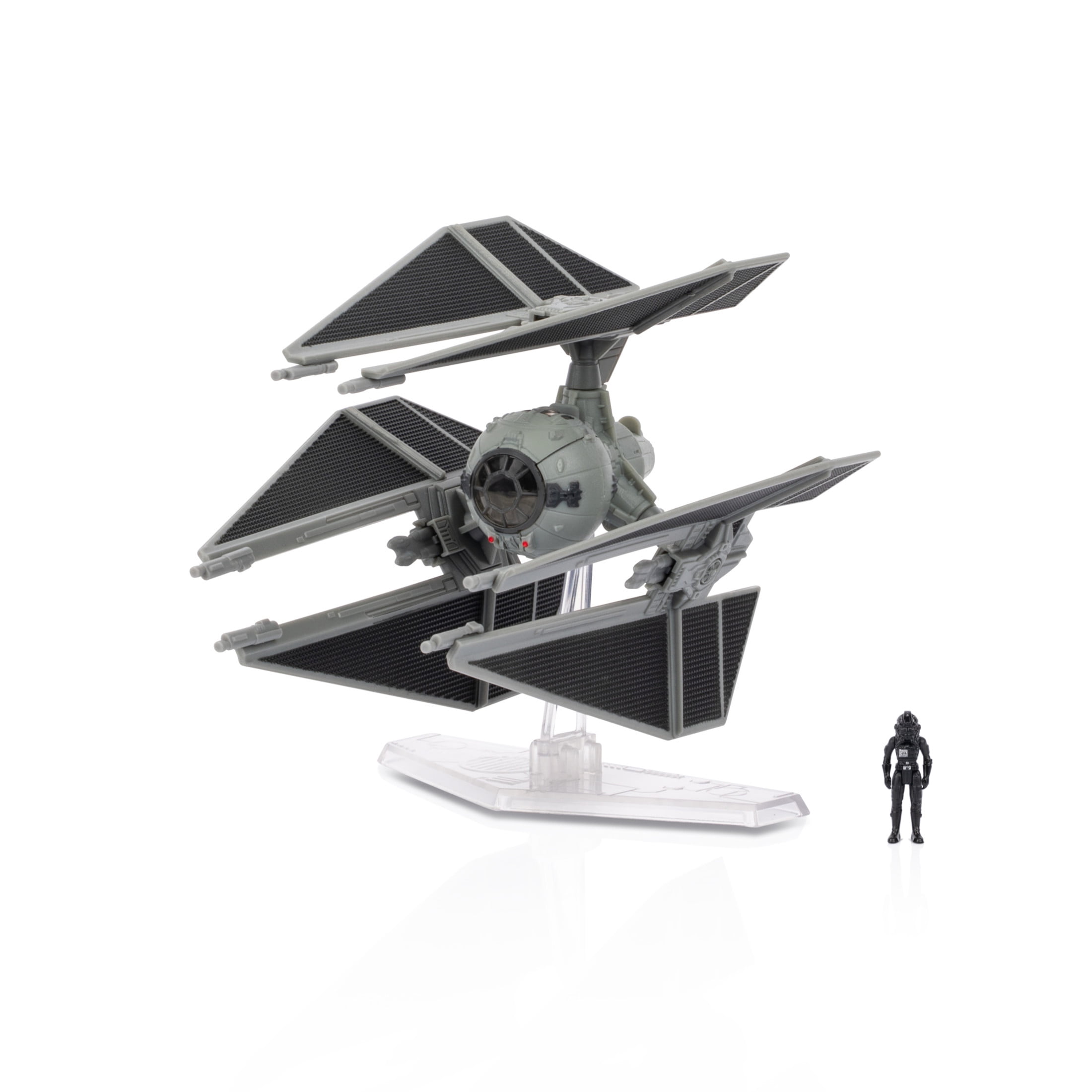 STAR WARS Micro Galaxy Squadron TIE Defender - 3-inch Vehicle with Removable Wings, Flight Base, and 1-inch Micro Figure Accessory