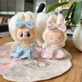 thumbnail image 2 of Ropa y accesorios para minimuñecos de peluche de 17 cm para Kpop de Corea Exo Labubu Idol V1 V2, vestido rosa, ropa de regalo, 2 of 4