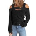 thumbnail image 2 of Top con hombros descubiertos para mujer,Top con hombros descubiertos para mujer Blusa informal para mujer Camisa informal para mujer Diseño aerodinámico, 2 of 6