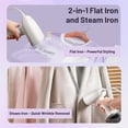 thumbnail image 3 of Asoricing Steamer for Clothes, Handheld Garment Steamer for Clothes, Flat Iron and Steam Press in One, Portable, High-Powered, Large Water Tank, Beige, 3 of 9