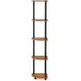 thumbnail image 4 of 5 Tier Corner Display Rack Multipurpose Shelving Unit, Dark Cherry/Black, 4 of 7