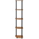thumbnail image 4 of 5 Tier Corner Display Rack Multipurpose Shelving Unit, Dark Cherry/Black, 4 of 7