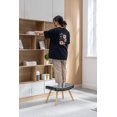 thumbnail image 3 of Wooden Step ottoman,Wooden Step Stool for Adults,Square Cushion Foot Stool,Small Stool with Non-Slip Pad,Wood Stool Suitable for Bedroom, Living Room and Kitchen (black), 3 of 9