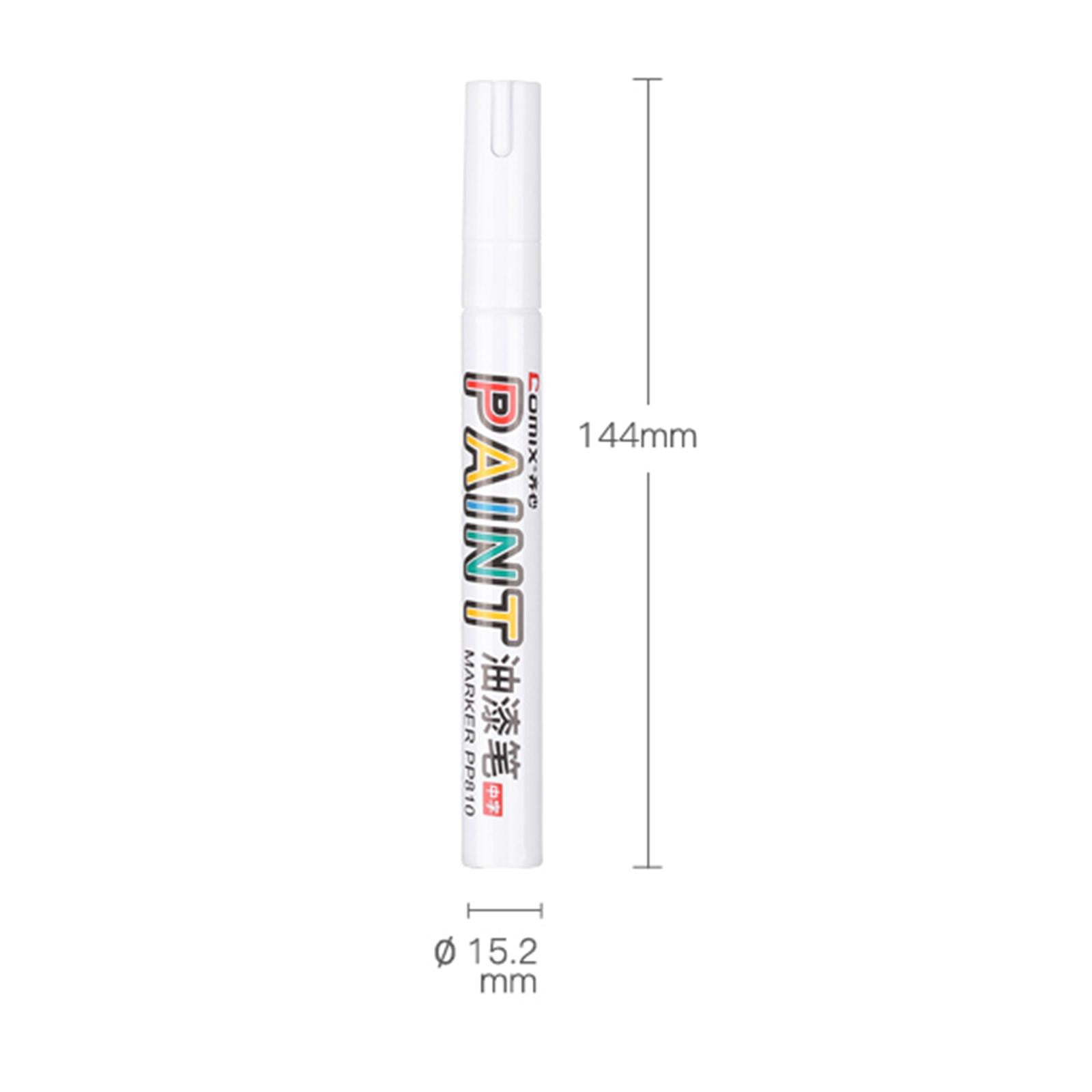 Permanent Paint Markers Pens, White Oil Based Paint Pens, Medium Tip, Quick Drying and Waterproof Marker Pen for Metal, Rock, Wood, Fabric,Mugs, Stone