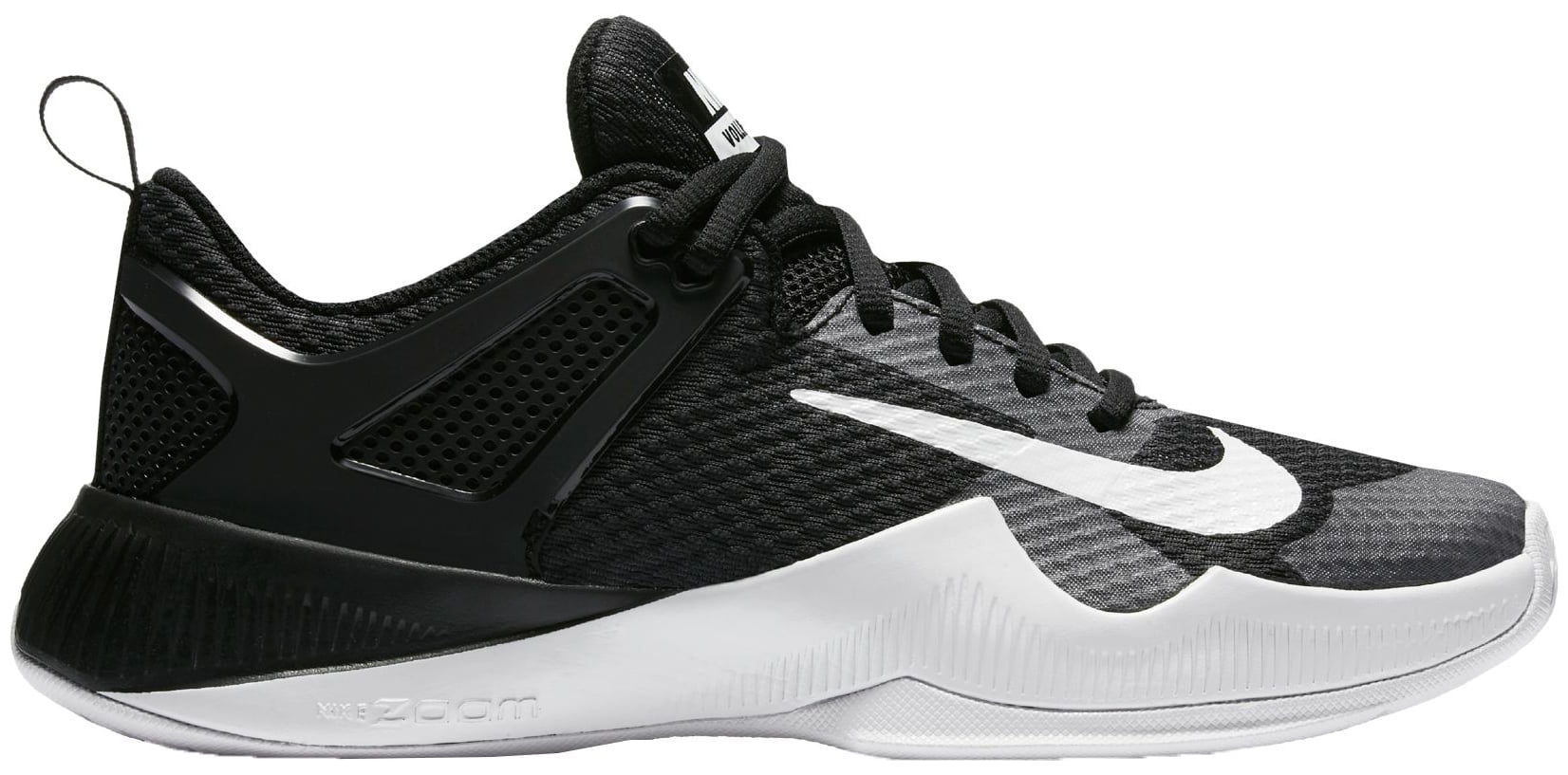 Nike Women's Air Zoom HyperAce Volleyball Shoes (Black/White, 7.5)