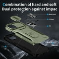 thumbnail image 3 of Allytech Shockproof Back Case for Apple iPhone 11, Military Grade Protective With Ring Holder Stand Compatible with Car Mount Anti-slip Hybrid Rugged Bumper Phone Cover for Men Boys -Darkgreen, 3 of 8