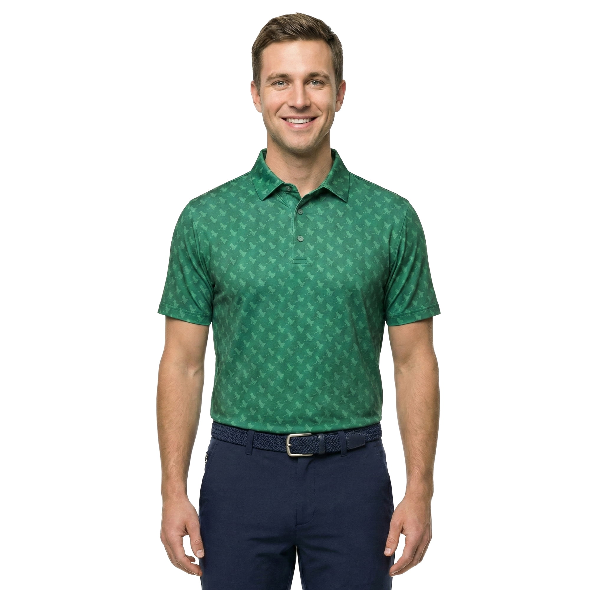 Birdie Bound Men's and Big and Tall Men's Novelty Print Polo Shirt, Sizes XS-4XLT