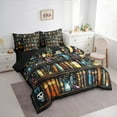 thumbnail image 3 of Homewish Vintage Magical Books Bedding Comforter Set 7 Pieces for Kids Teens Adults,Retro Exotic Style Full Bedding Set Lightweight,Gothic Skull Fitted Sheet Flat Sheet,Super Cozy Room Decor, 3 of 8