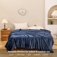 thumbnail image 6 of RUIKASI Fleece Blue Blanket Queen - Fluffy Queen Size Blanket for Bed, Large Warm Blanket for Couch, Bed,90x90 Inches, 6 of 7