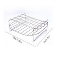 thumbnail image 3 of Estbridge Fryer Double Layer Shelf Skewer Rack Fryer Accessory Halogen Oven Meat Steak Rack Stainless Steel Barbecue Rack Grill Skewers All Brands, 3 of 5