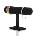 thumbnail image 6 of Single Tier Velvet Bracelet Chain Watch T-Bar Rack Jewelry Hard Display Stand Holder Jewelry Organizer High Qualitydisplay Stand black, 6 of 6