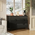 thumbnail image 3 of Holliwill 6 Drawer Dresser for Bedroom, Fluted Dresser Chest of Drawers for Living Room, Hallway, Black, 3 of 8