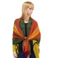 thumbnail image 4 of Ropa de cama Pashmina Blancho PA-A82-6 con borlas multicolores, 4 of 5