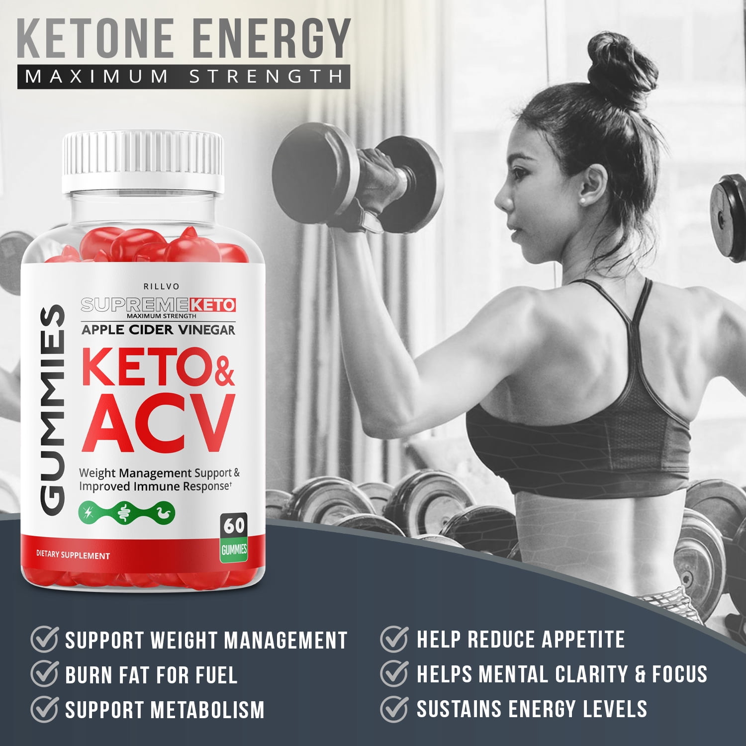 (5 Pack) Supreme Keto Gummies - Supreme Keto ACV Gummy’s - Supplement for Weight Loss - Energy & Focus Boosting Dietary Supplements for Weight Management & Metabolism - 300 Gummies
